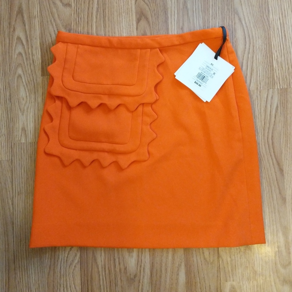 Orange Victoria Beckham Skirt NWT